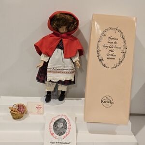 Little Red Riding Hood Doll with Stand by Edwin M. Knowles